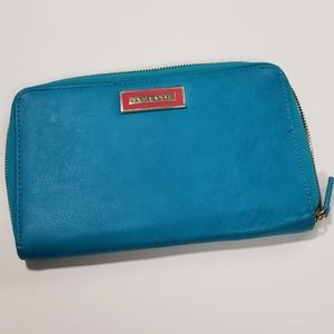 Kate Landry leather Travel Wallet with Zip Closure.